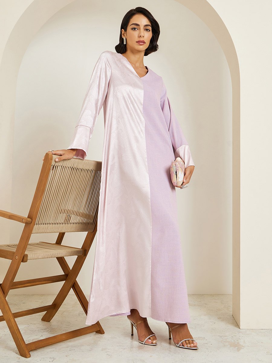 Women Satin Jacquard Jalabiya