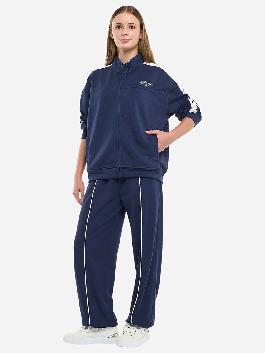 Navy Zip Up Sweatshirt and Joggers Co-Ords