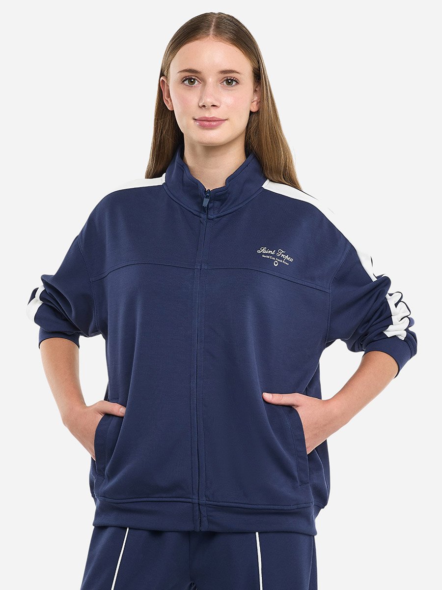 Navy Zip Up Sweatshirt and Joggers Co-Ords