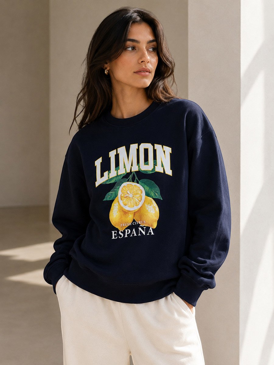 Limon Espana Graphic Sweatshirt - 100% Cotton Fleece