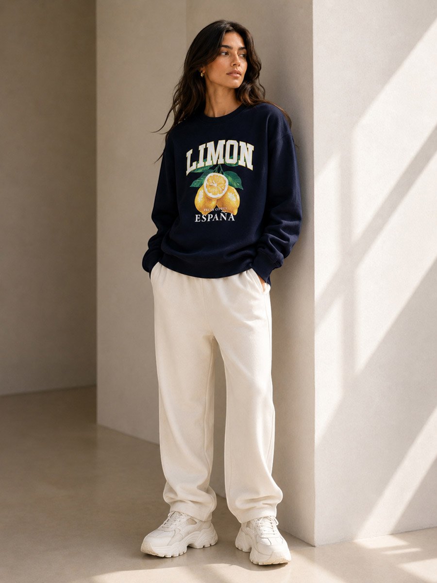 Limon Espana Graphic Sweatshirt - 100% Cotton Fleece