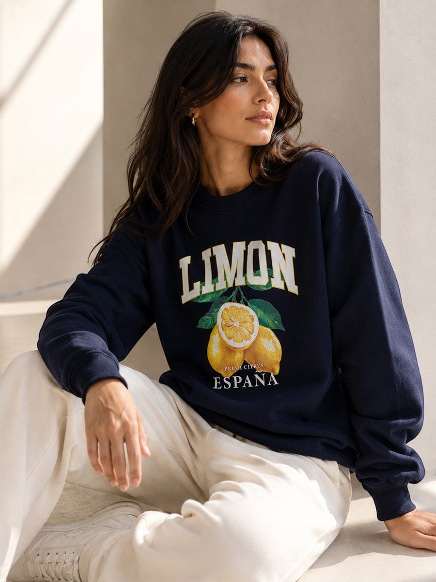 Limon Espana Graphic Sweatshirt - 100% Cotton Fleece