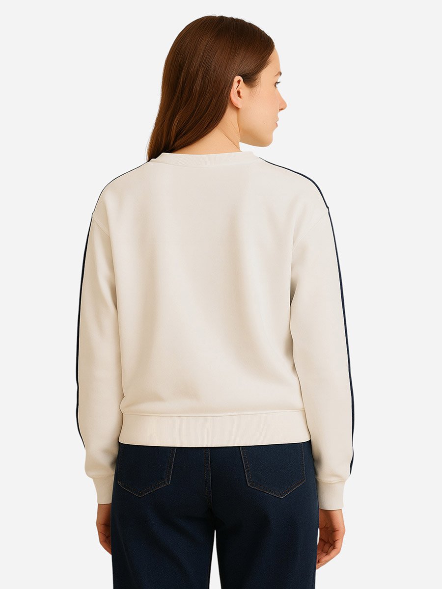 Off White Monaco Sweatshirt - 100% Cotton Fleece