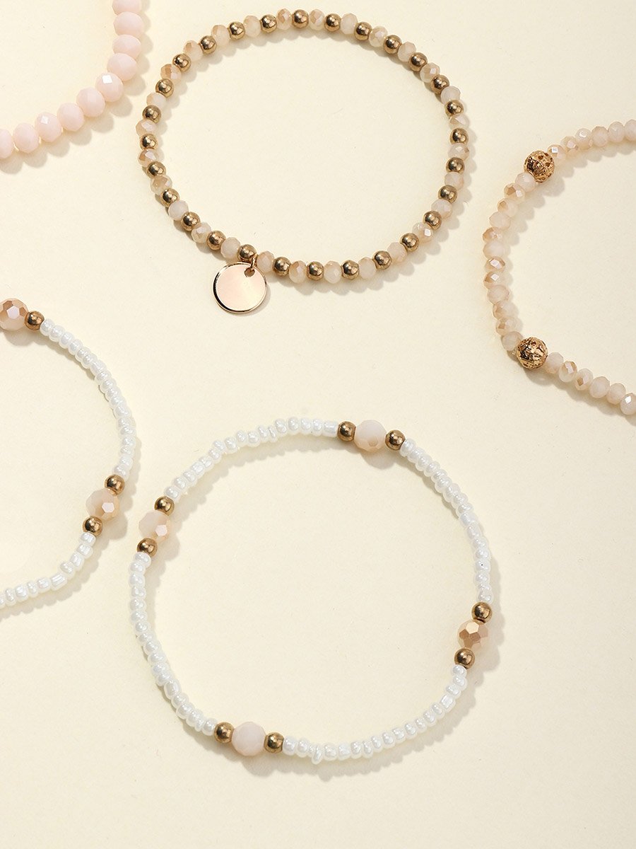 Set of 5 - Beaded Bracelets