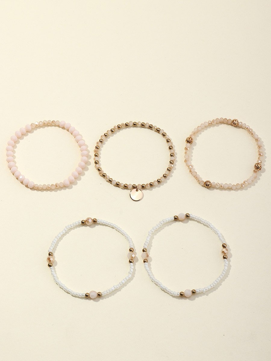 Set of 5 - Beaded Bracelets