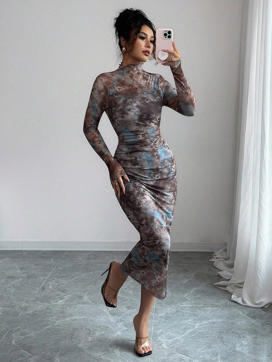 tie dye bodycon midi dress Wholesale Cut Out Bodycon Mini Dress – City Goddess main image 1
