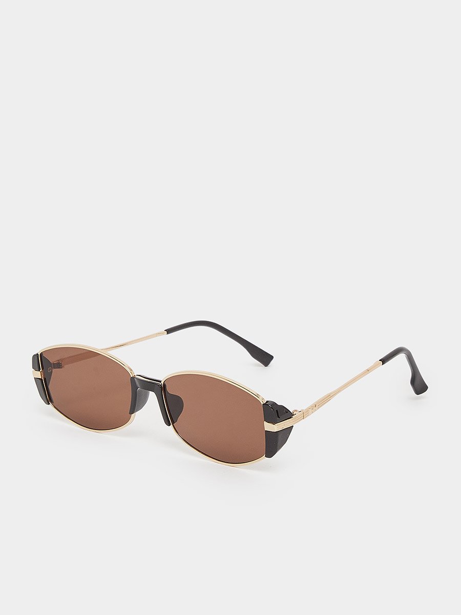 Tan Oval Sunglasses