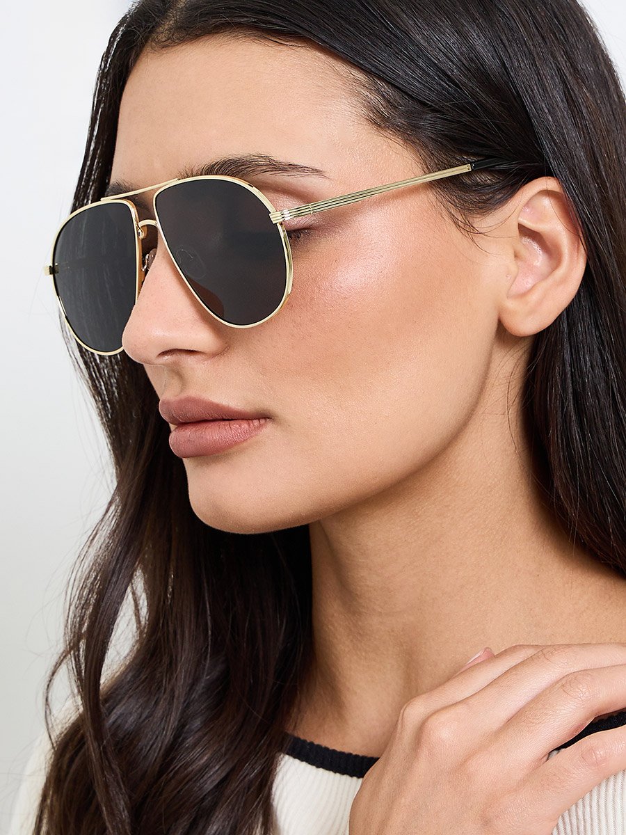Black Aviator Sunglasses