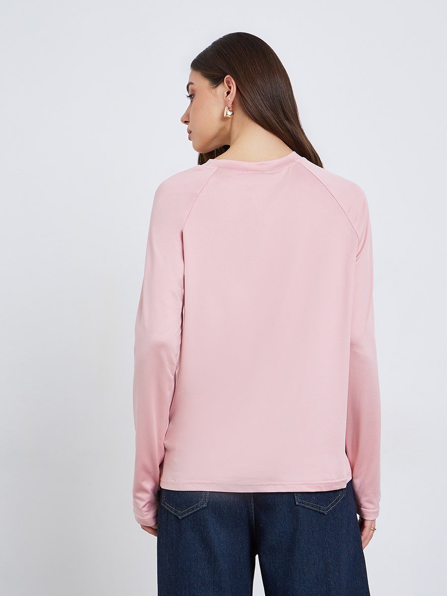 Women Slogan Raglan Sleeve T-Shirt