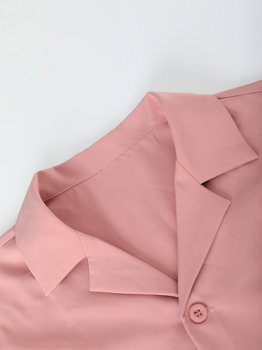 Men Short Sleeve Shirt and Pocket Detail Pants Co-Ords