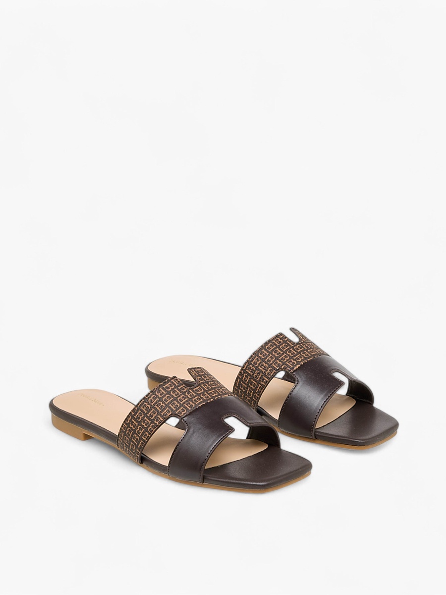 Women Monogram Print Sandals