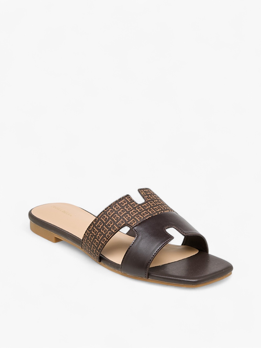 Women Monogram Print Sandals