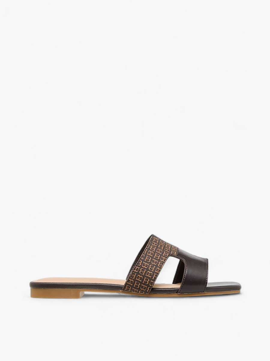 Women Monogram Print Sandals