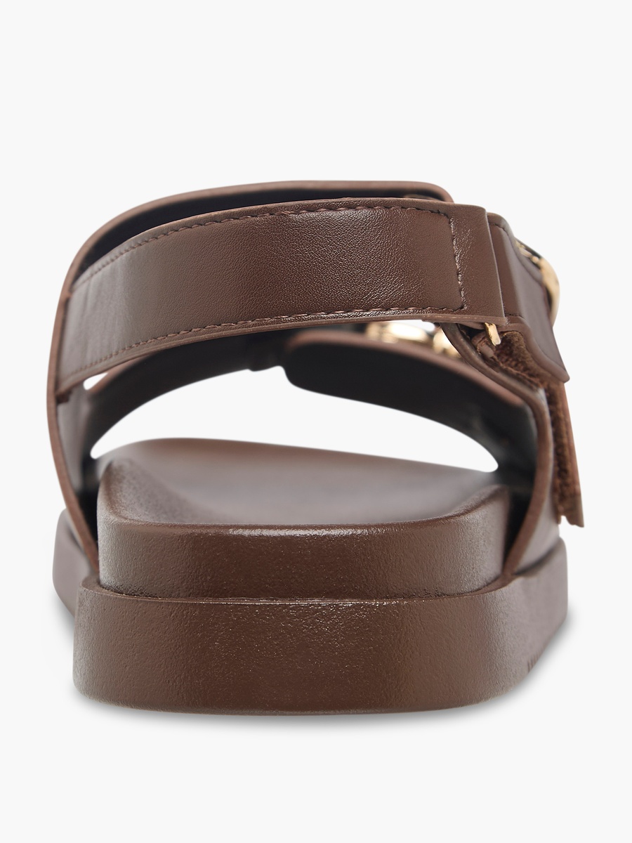 Women Buckle Accent Sandals with Hook and Loop Closure