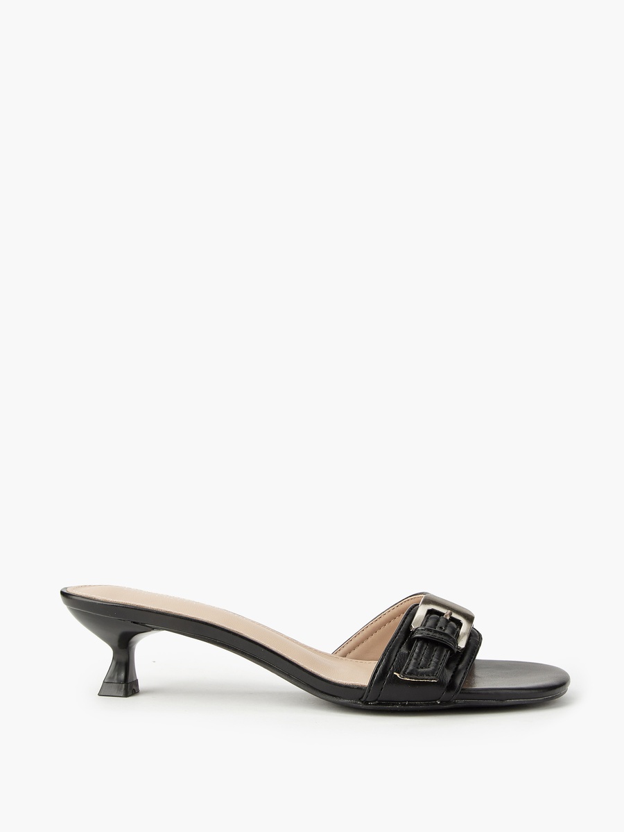 Women Kitten Heel Slip-On Sandals