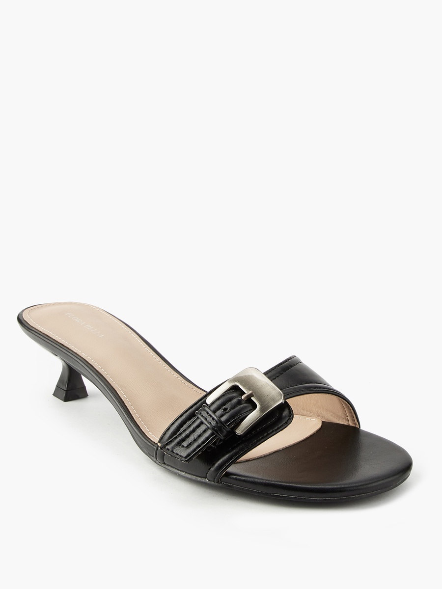 Women Kitten Heel Slip-On Sandals