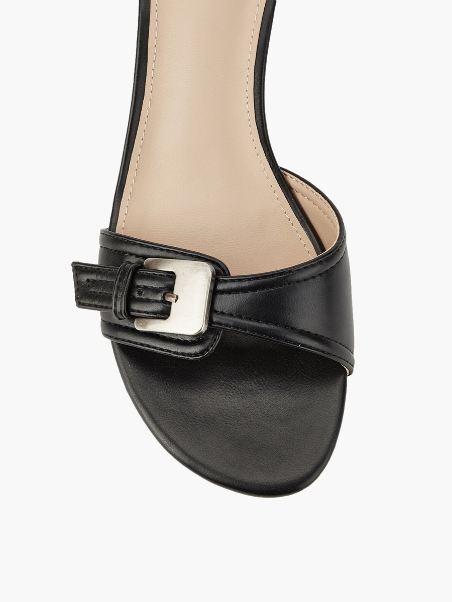 Women Kitten Heel Slip-On Sandals