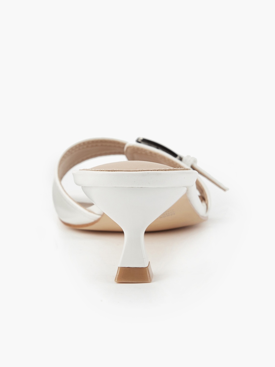 Women Kitten Heel Slip-On Sandals