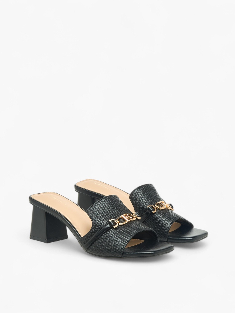 Women Textured Block Heel Sandals