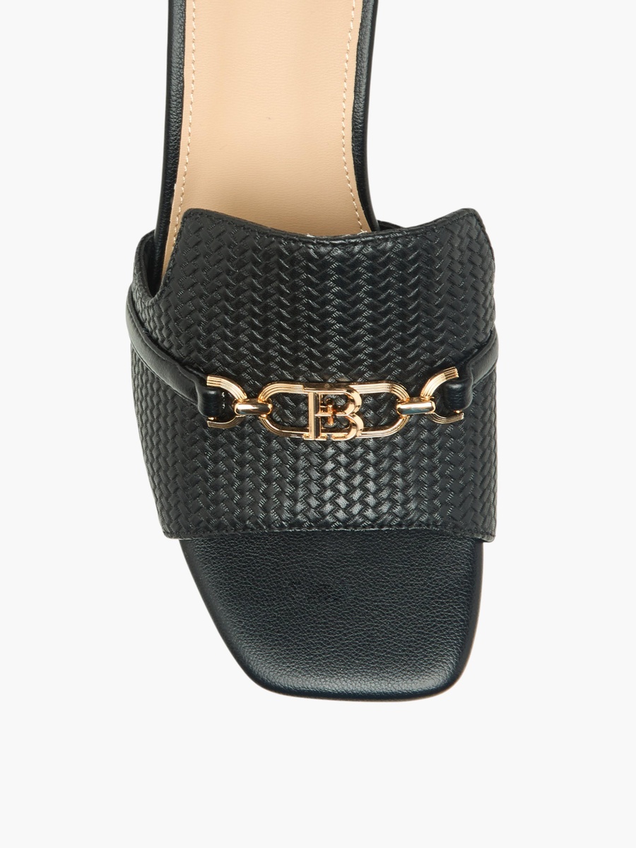 Women Textured Block Heel Sandals