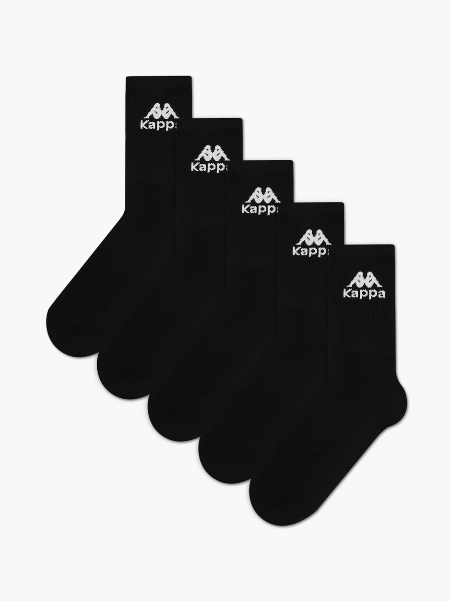 Men Socks with Logo Print - Set of 5