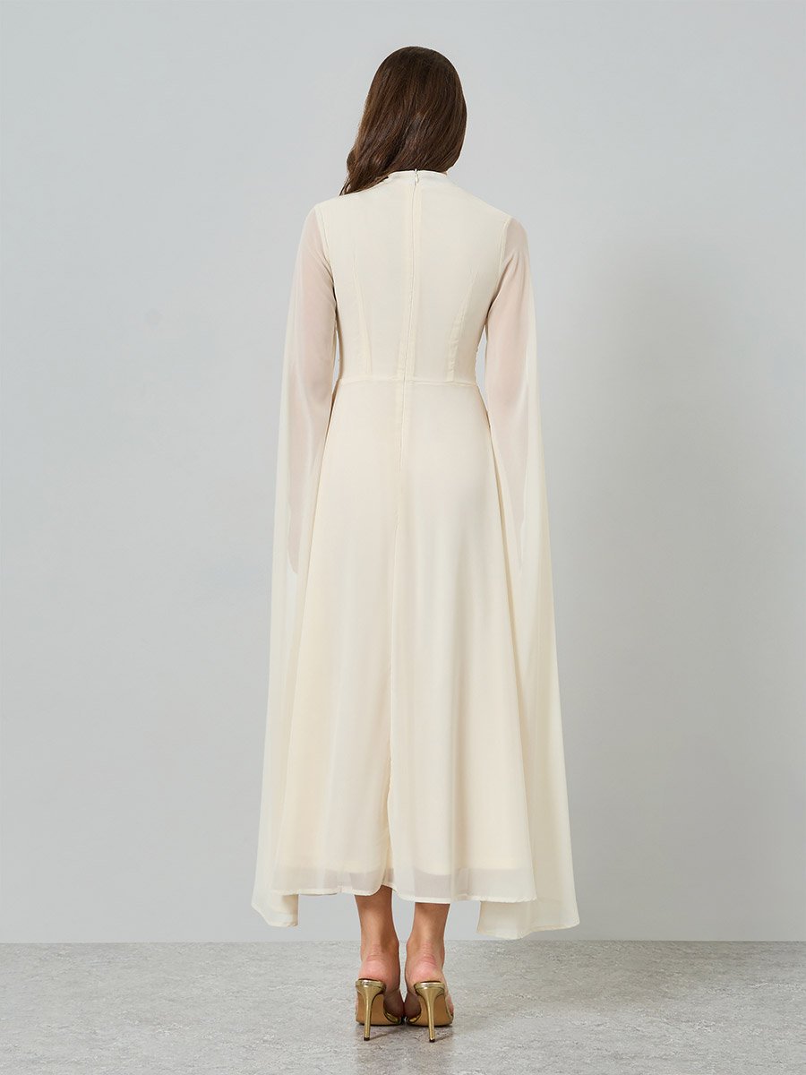 chinese dress ladies Ravello Maxi Dress - Cream