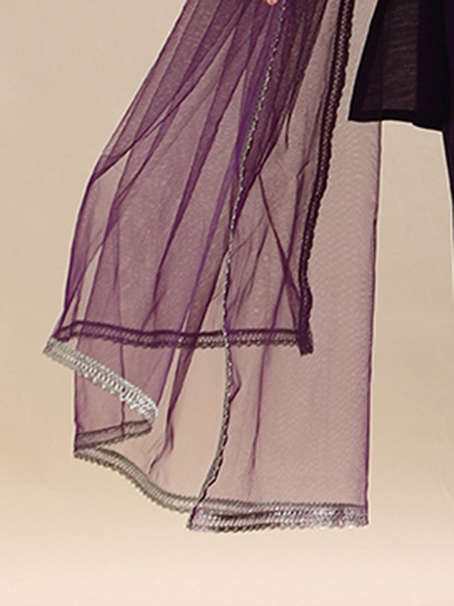 Zari Embroidered Sleeveless Kurti, Pants and Taping Dupatta Festive Set