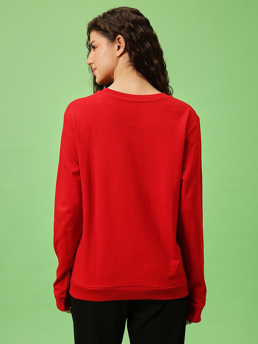 Daffy Duck Red Cotton Sweatshirt