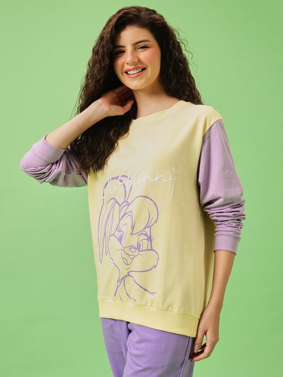 Lola Bunny Light Yellow Cotton Sweatshirt