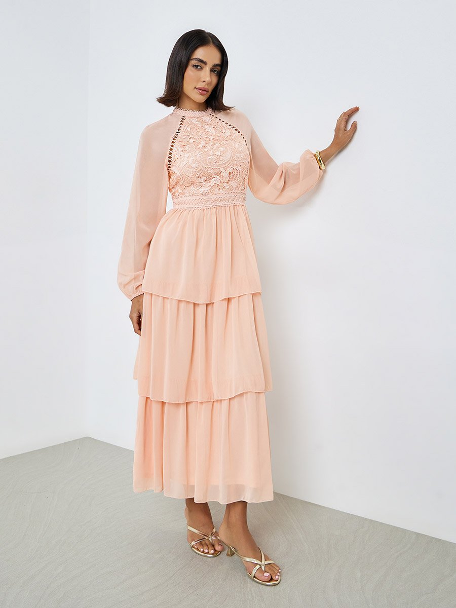chinese dress ladies Dubai Partywear Maxi Dress Jalabiya for Women M / 56 Inches