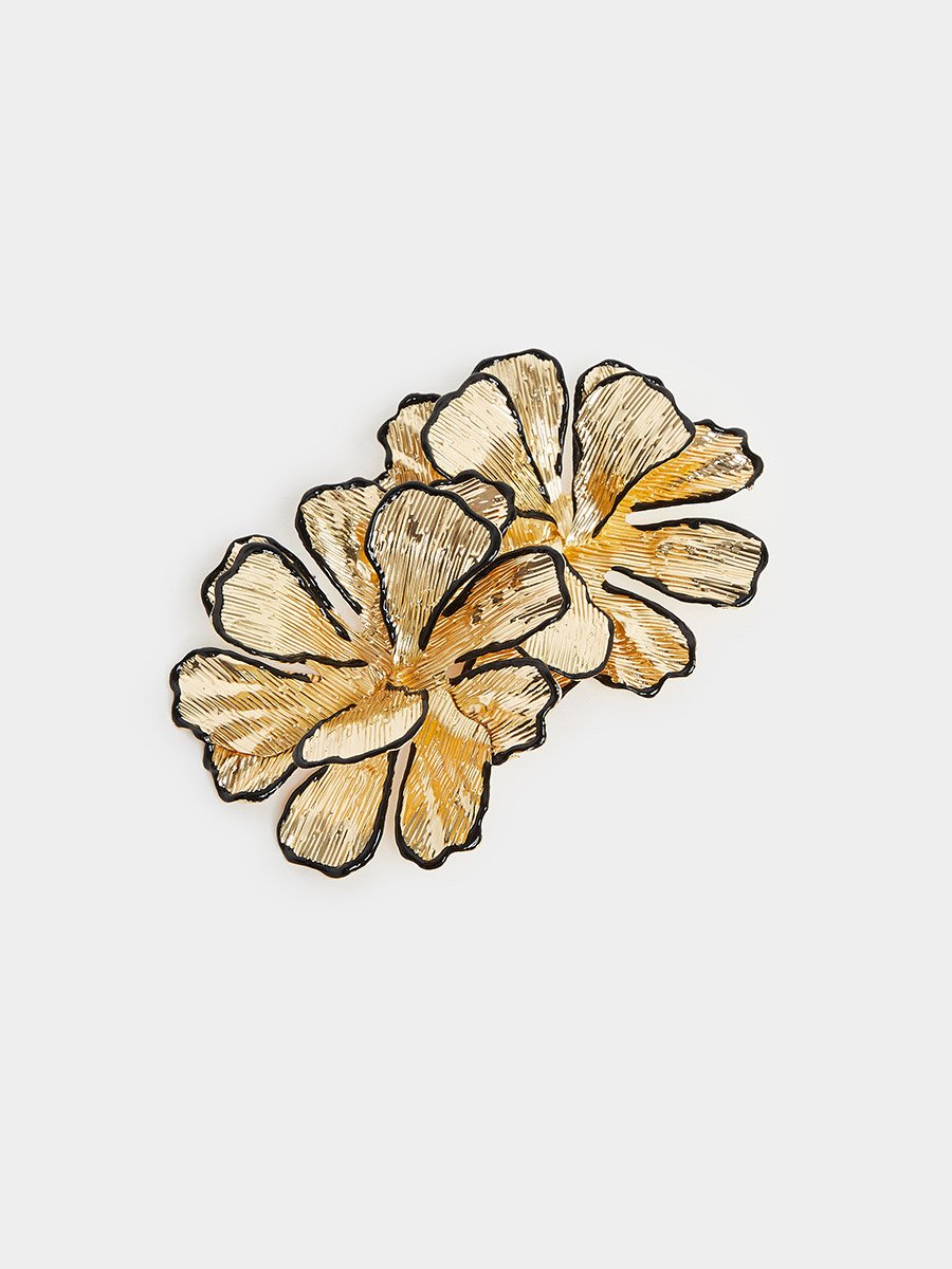 Gold Flower Stud Earrings