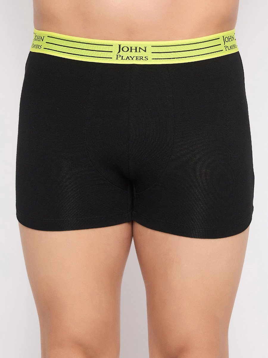 Pack of 2 - Men Cotton Trunks with Striped Waistband