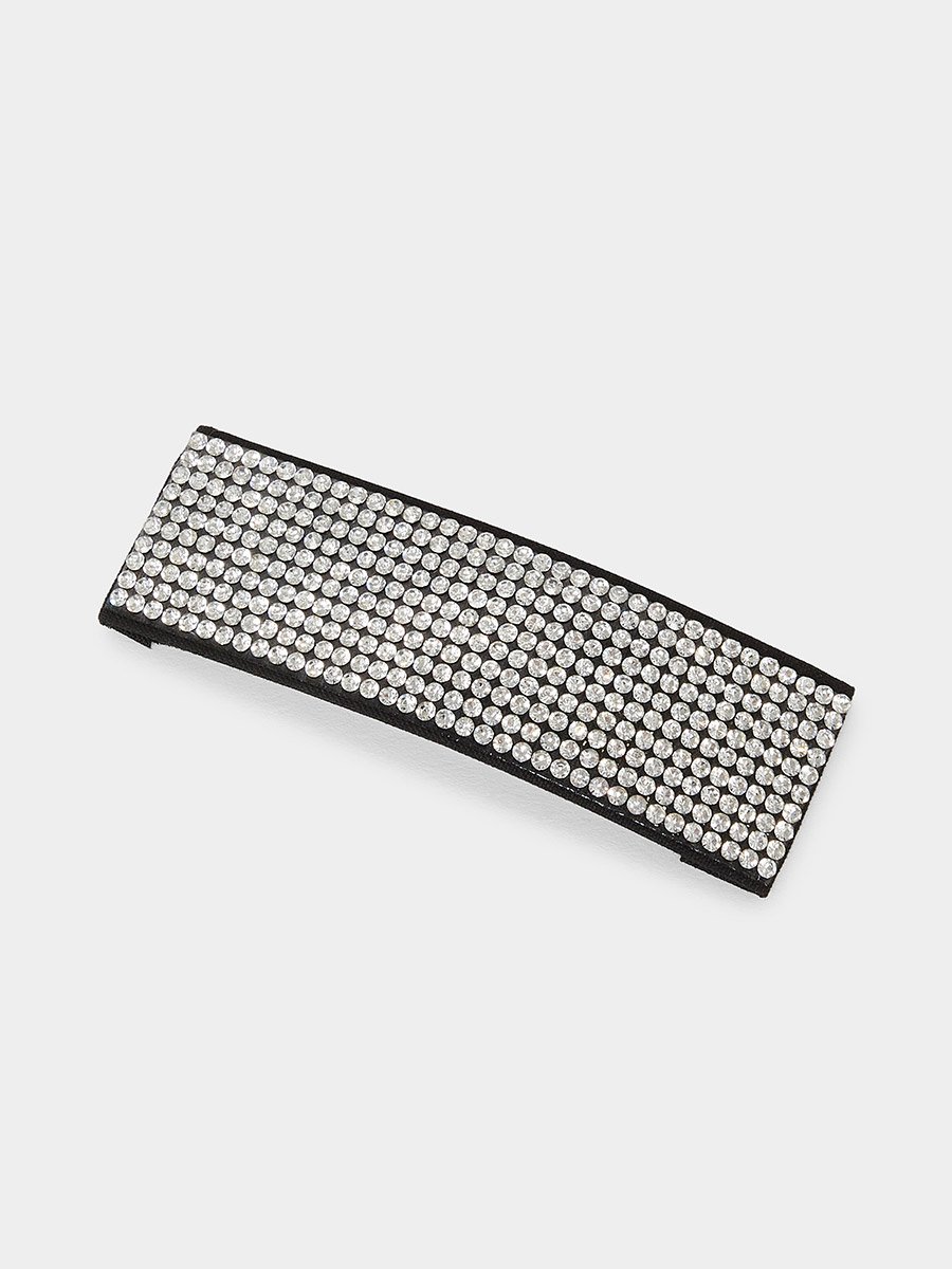 Black Rhinestone Hair Clip