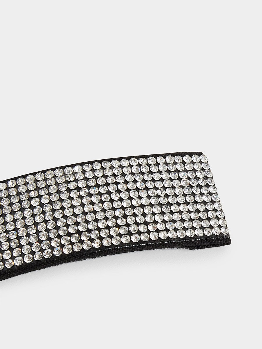 Black Rhinestone Hair Clip
