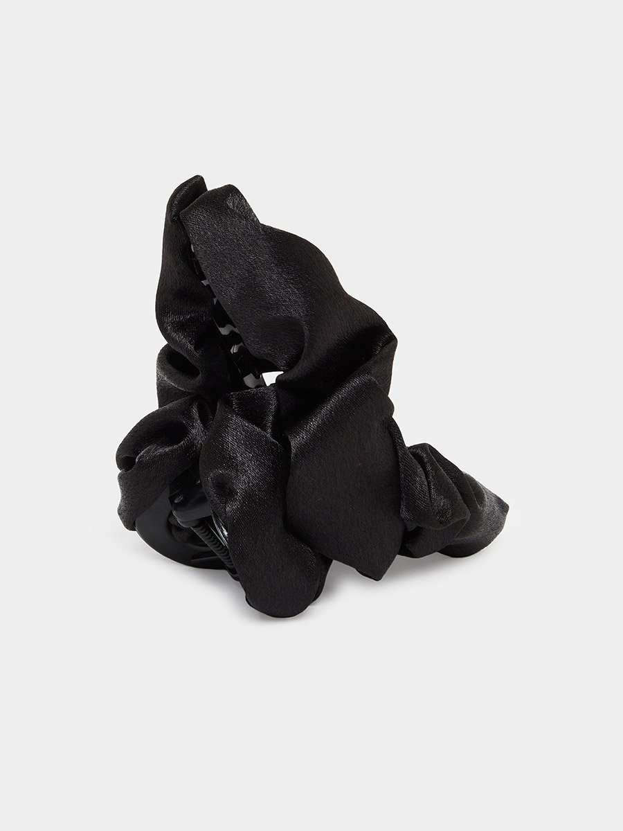 Women Black Flower Claw Clip