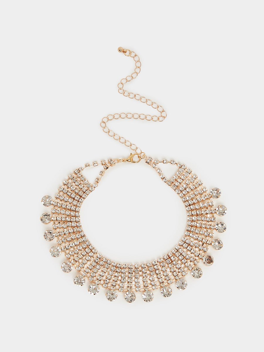 Sparkling Crystal Choker Necklace