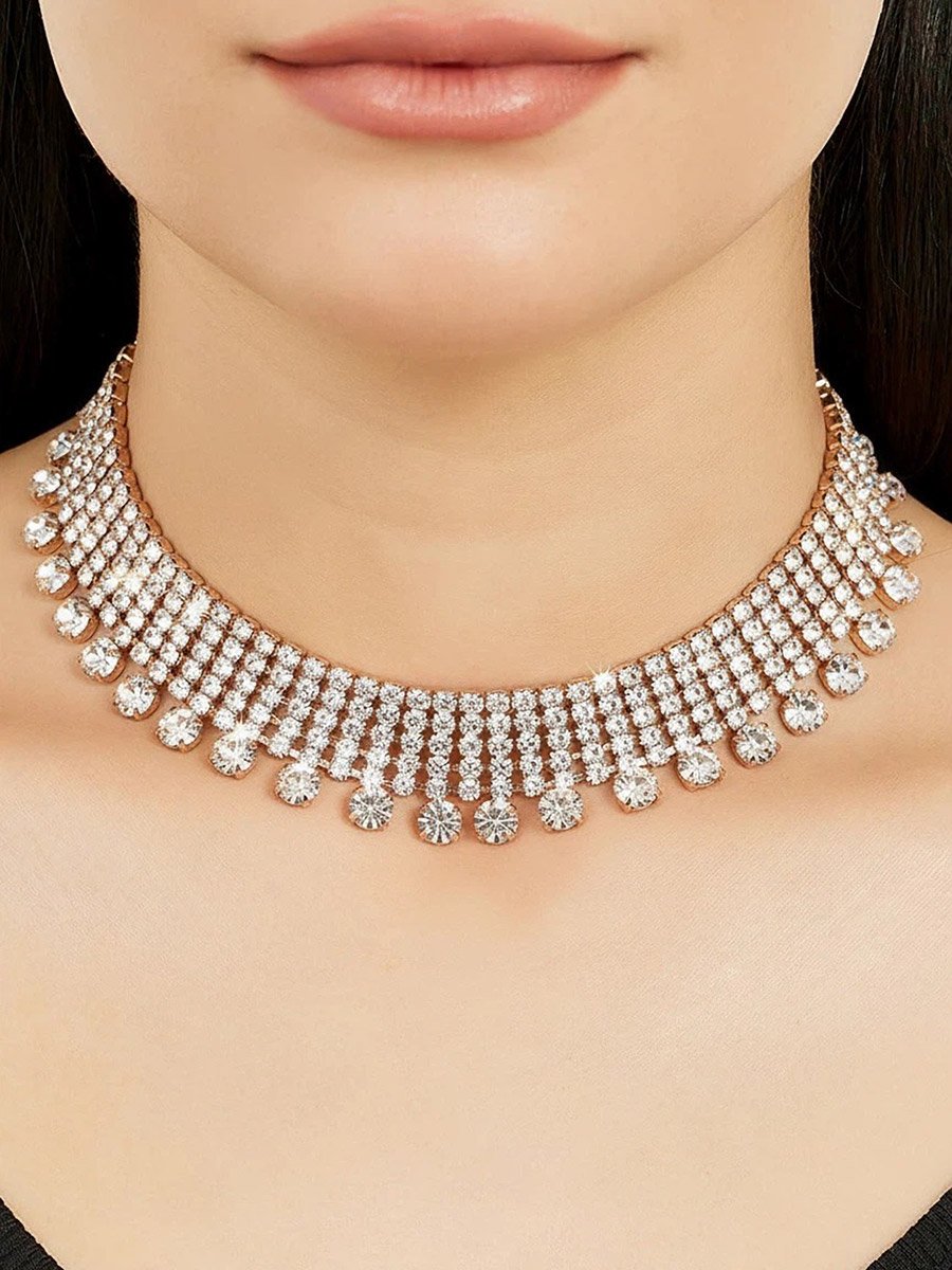 Sparkling Crystal Choker Necklace