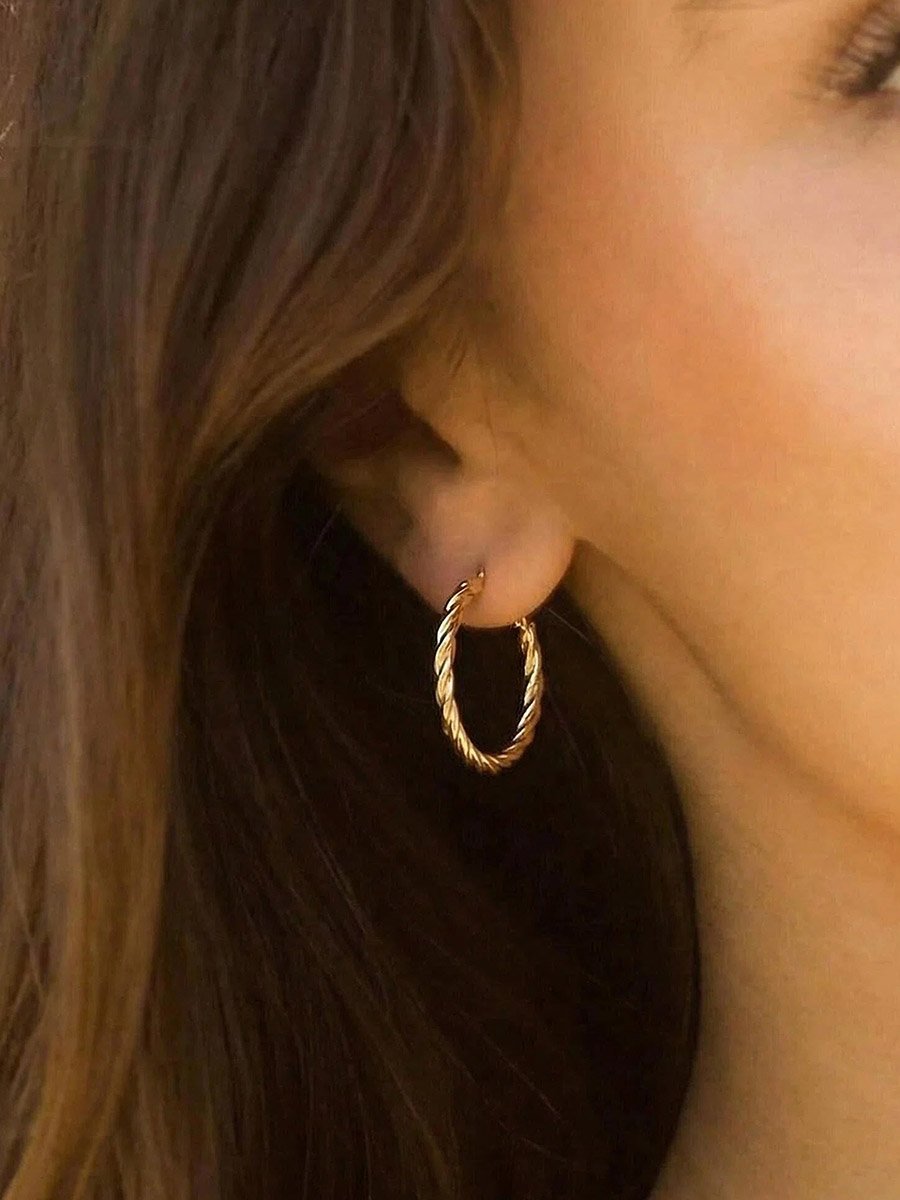 Pack of 9 - Gold Hoop Earrings