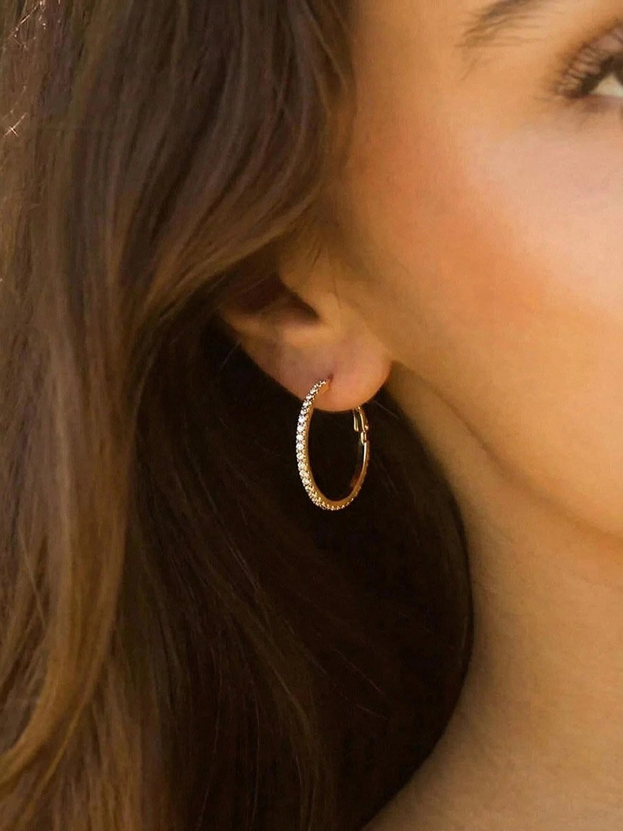 Pack of 9 - Gold Hoop Earrings