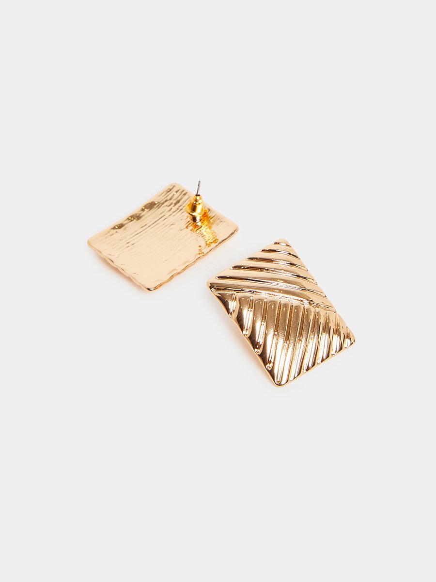 Textured Square Stud Earrings