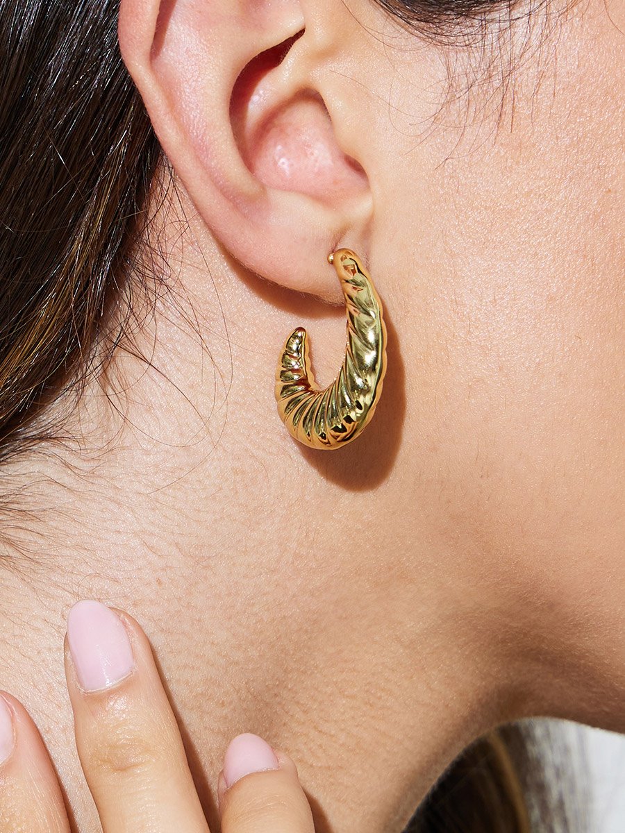 Pack of 2 - Gold Hoop Earrings