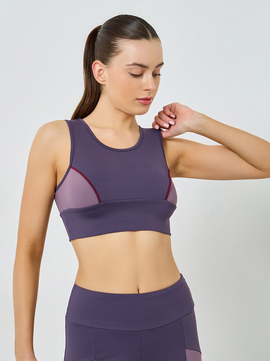 Color Block Contrast Piping Sports Bra and Leggings Set