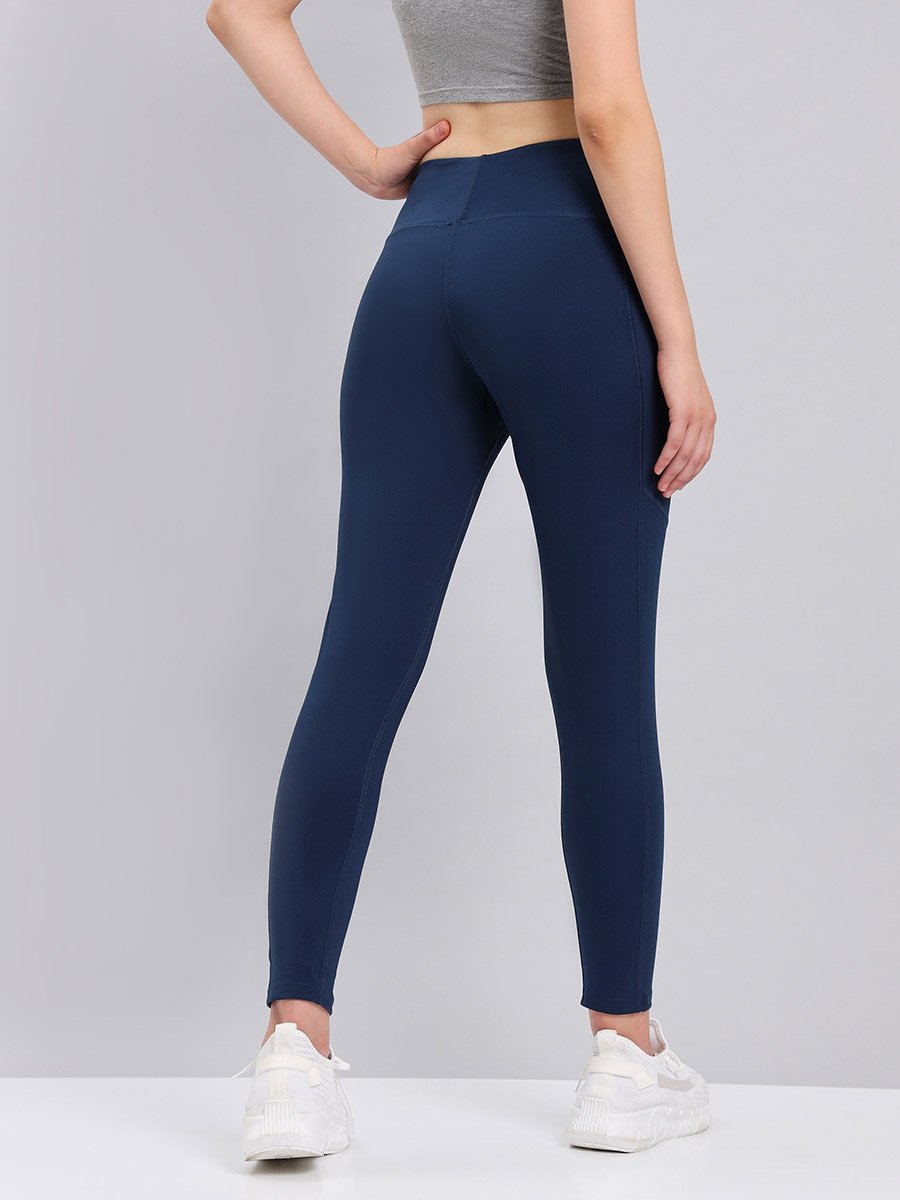 Women Solid Slim Fit Sports Tights with ELASTO LITE