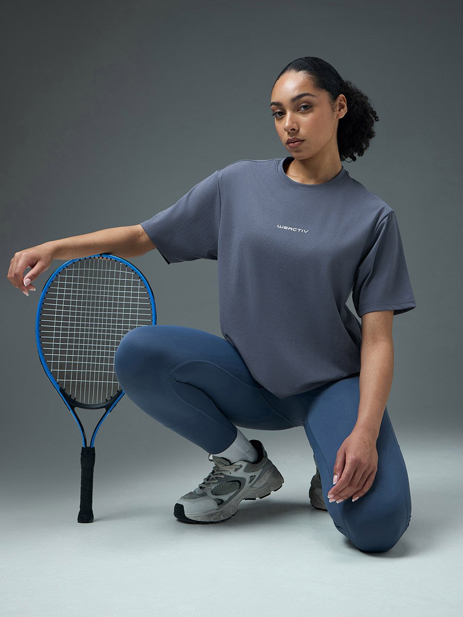 Women Boxy Fit Round Neck Sports T-Shirt