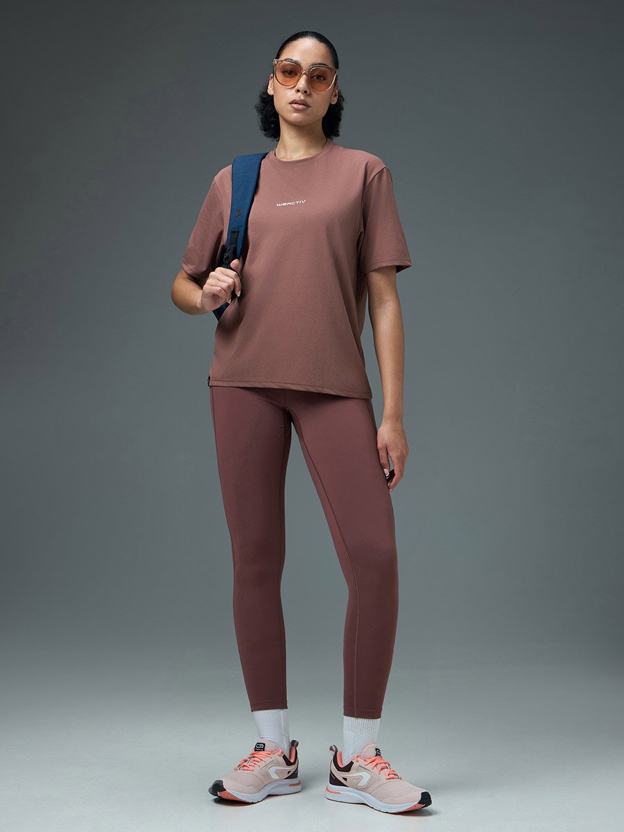 Women Boxy Fit Round Neck Sports T-Shirt