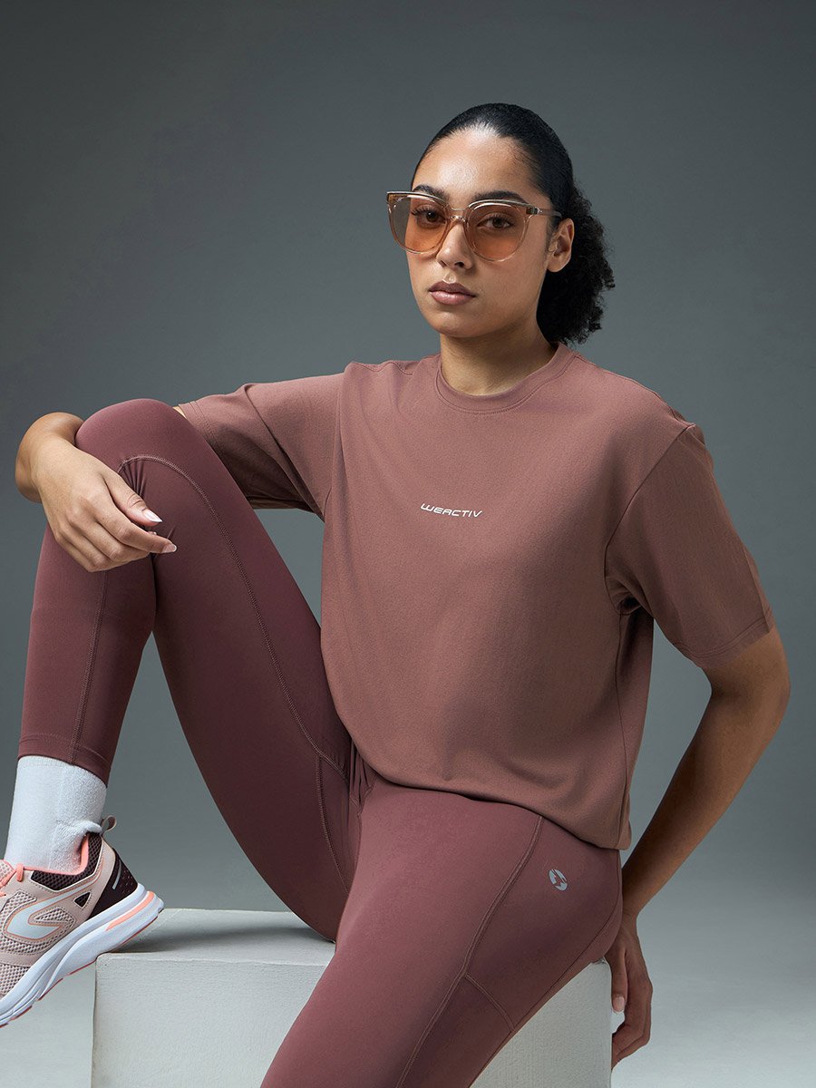 Women Boxy Fit Round Neck Sports T-Shirt