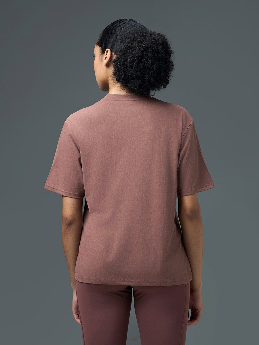 Women Boxy Fit Round Neck Sports T-Shirt