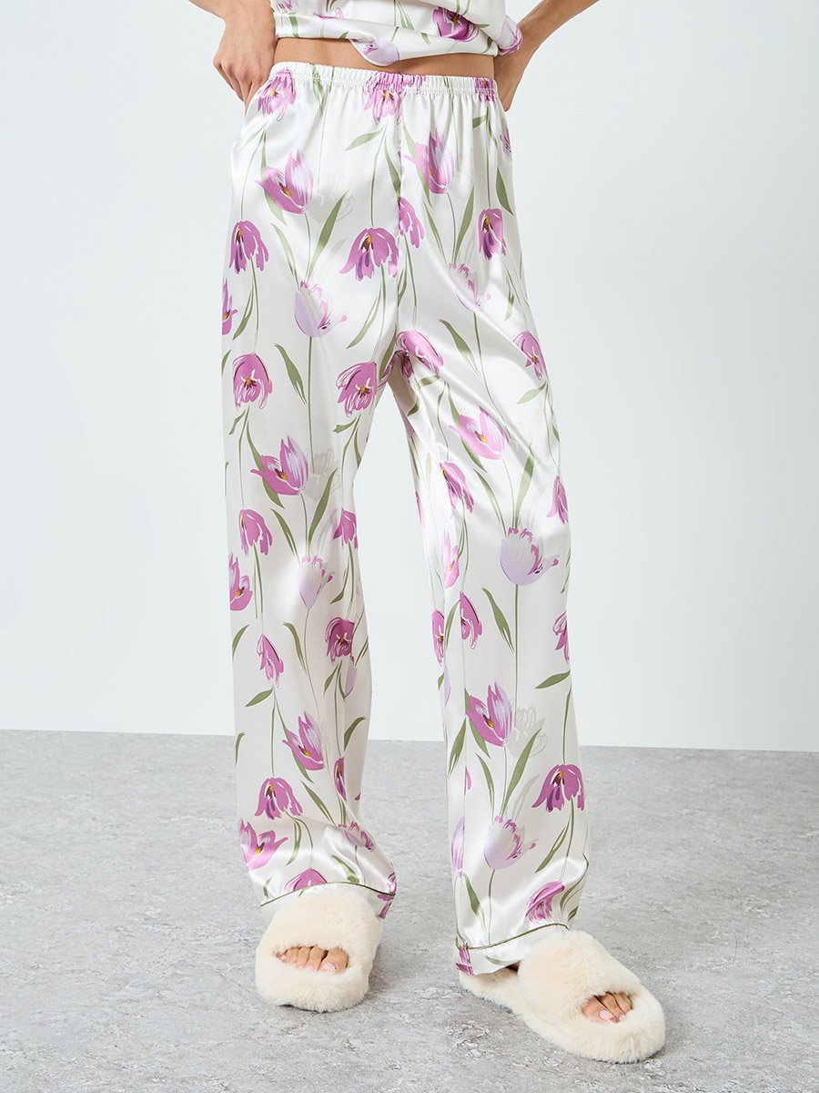 Women Floral Printed Cami Top and Pyjama Set
