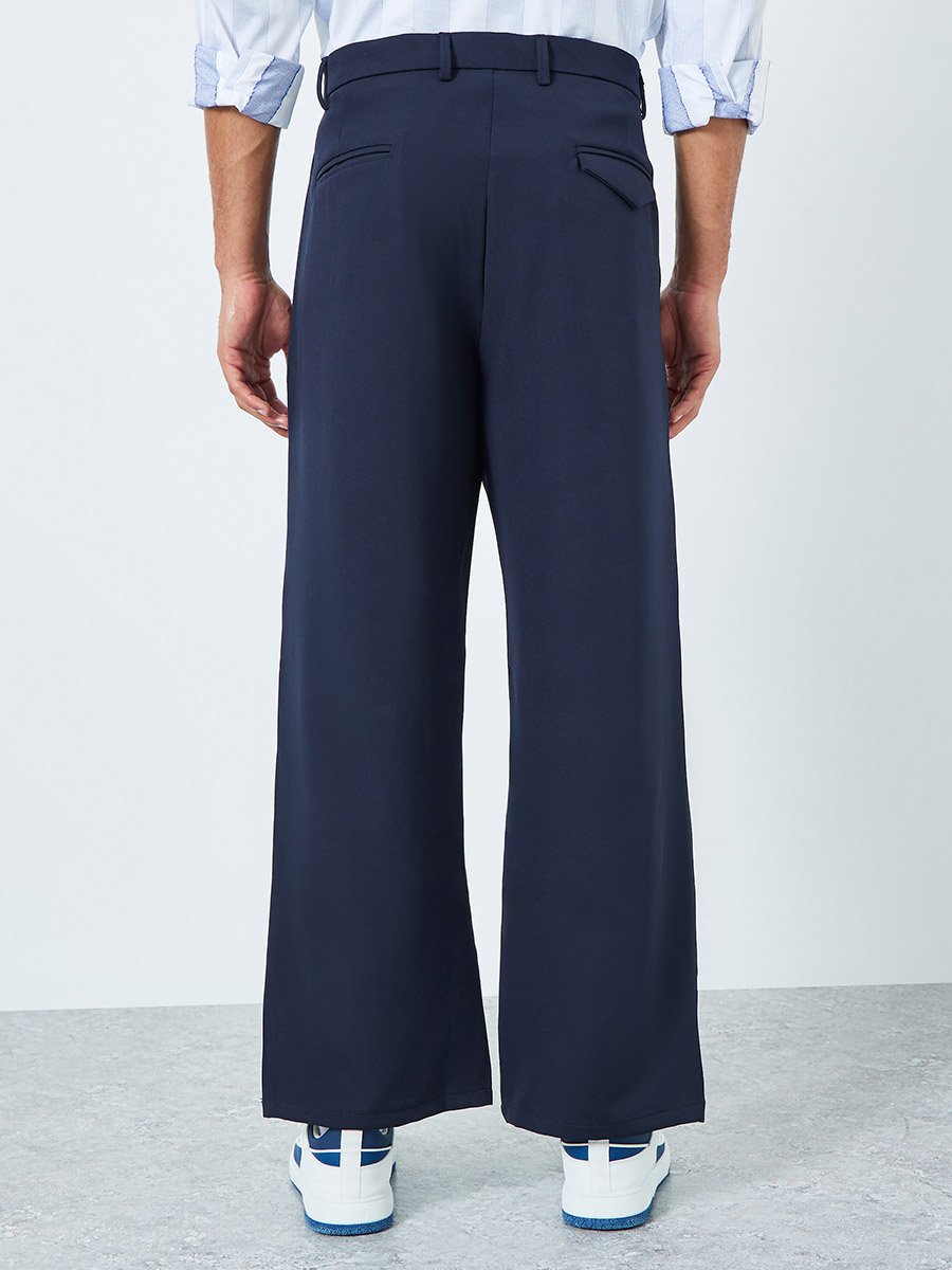 Men High Rise Wide Leg Korean Pants