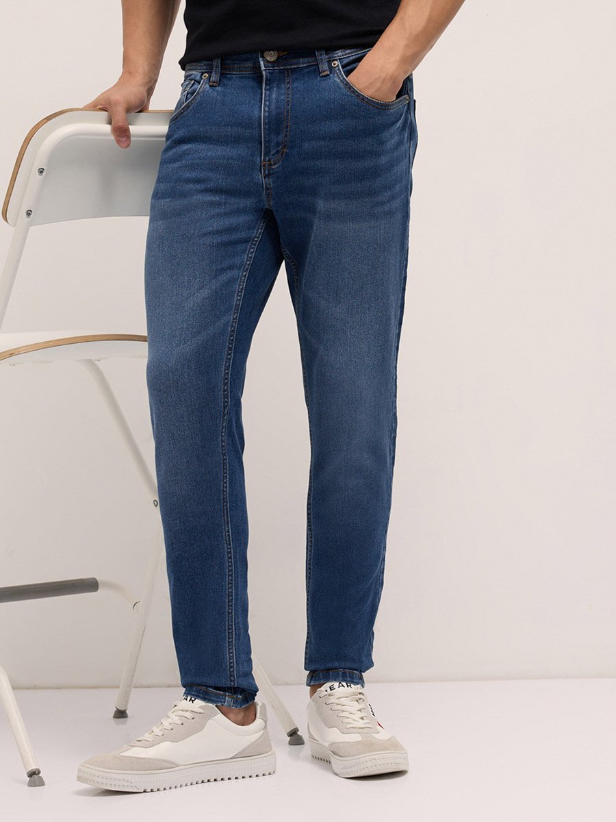 Men Mid Rise Slim Fit Jeans 